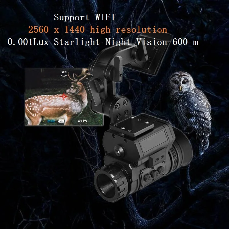 

New Headmounted Night Vision 45 Degree Field Angle High Resolution Military Hunting Infrared Telescope with Electronic Compasses