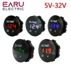 DC 12V-24V Mini Digital Voltmeter Voltage Meter Tester Led Display For Car Auto Motorcycle Boat ATV Truck Refit Accessories