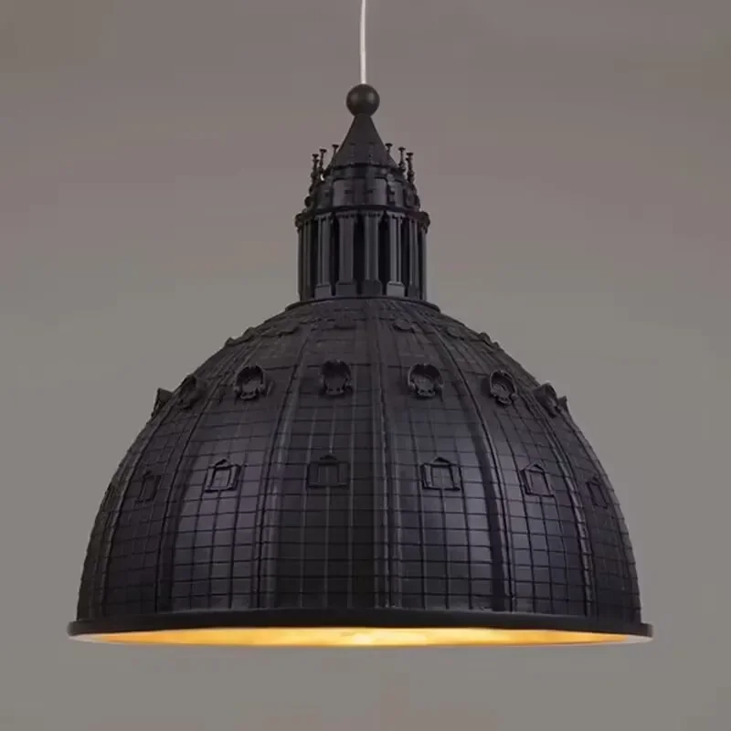 Italy Retro Resin Led St Paul'S Church Pendant Lamp Living Room Bedroom Hotel Hanging Chandelier Lobby Decor Lighting Fixtures