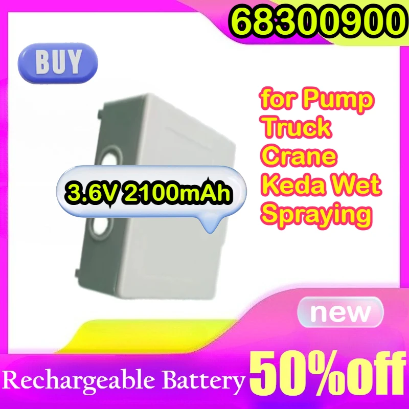 

68300900 3.6V 2100mAh for Hetronic Remote Control for Pump Truck Crane Keda Wet Spraying Machine Battery