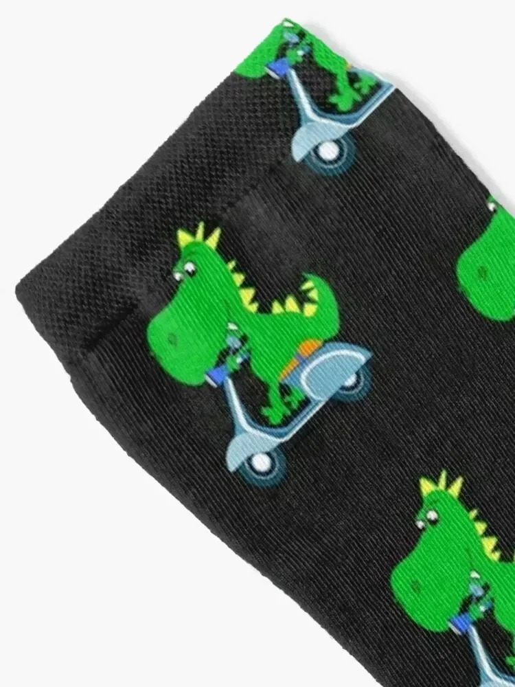 Dino Scooter Dinosaur Moped Motorbike T-Rex Gift Socks winter gifts with print professional running Man Socks Women's