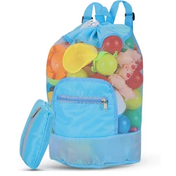 Saco de praia portátil para crianças Saco de natação dobrável Organizador de brinquedos Mochila de armazenamento para crianças Sacos impermeáveis ao ar livre