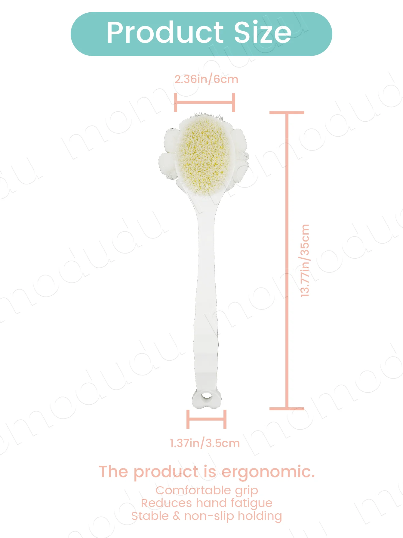 Long Handle Back Brush for Shower Soft Bristles Body Exfoliating Bath Brush Skin Health Shower Back Scrubber Bath Supplies