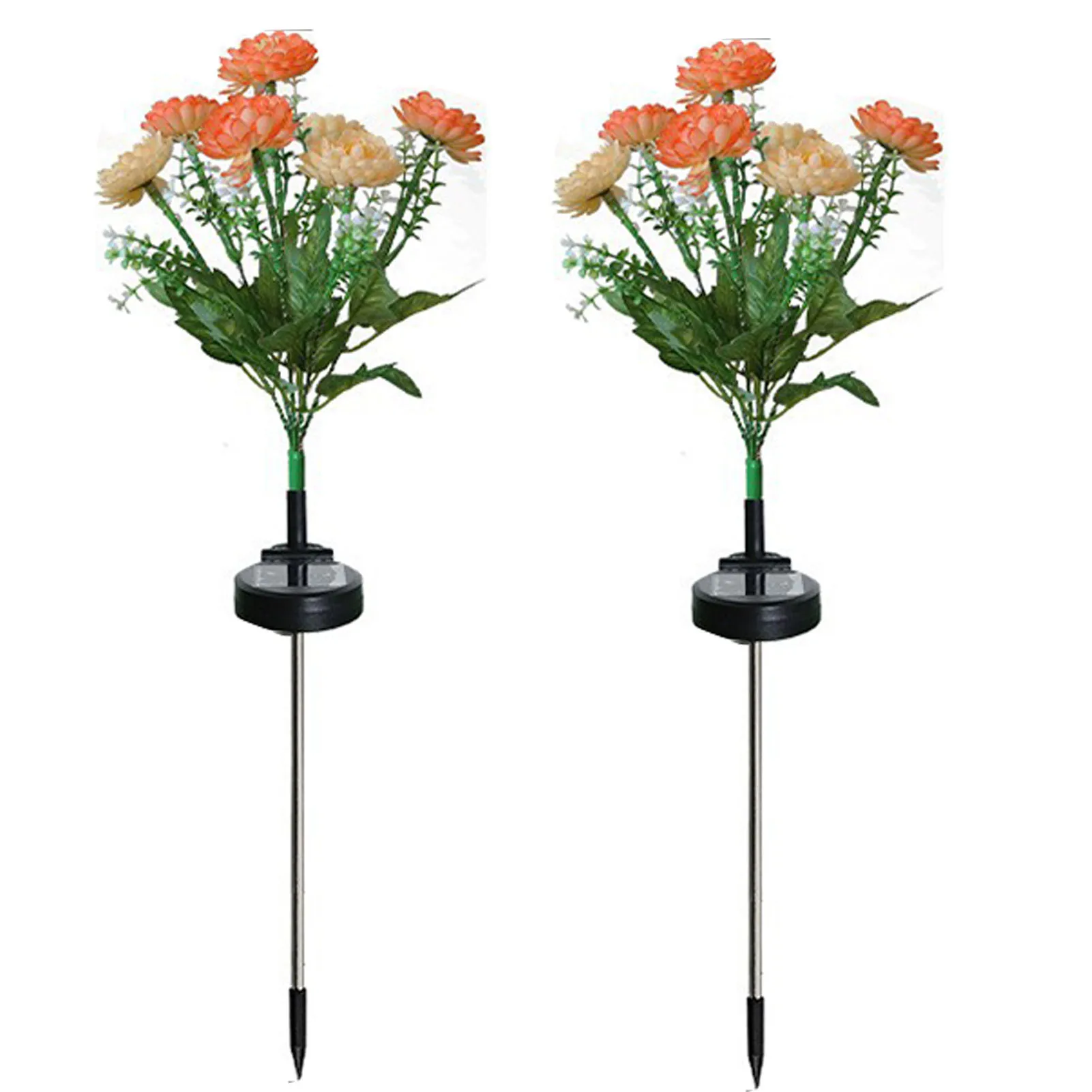 2pack/lot Solar Flower Lights Outdoor Beautiful Outdoor Space With Solar Flowers 42 LEDs Outdoor
