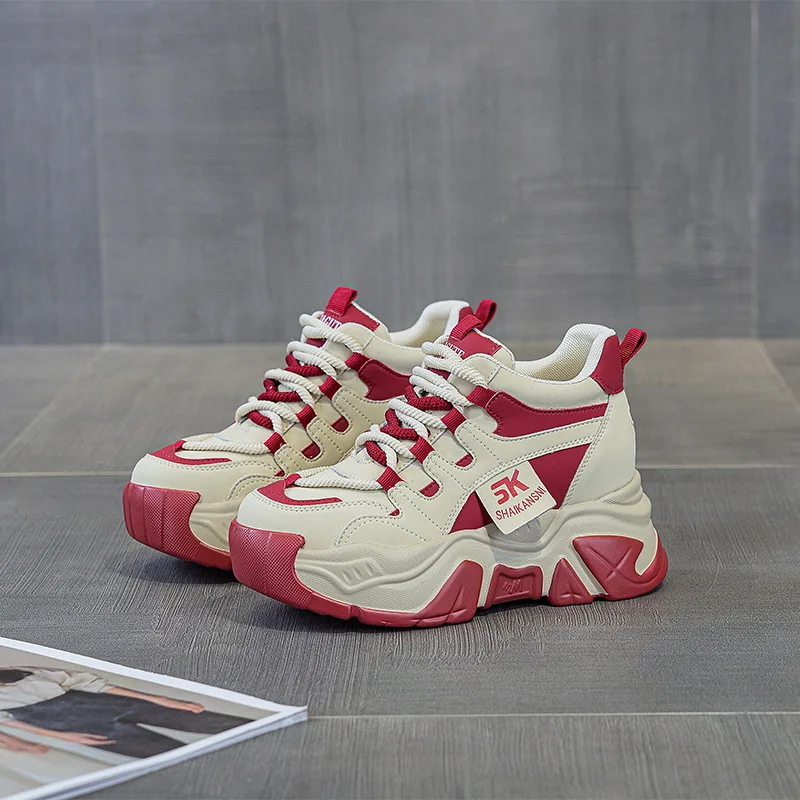 

Women's shoes winter new style women's shoes casual college style dad shoes thick sole with velvet for students