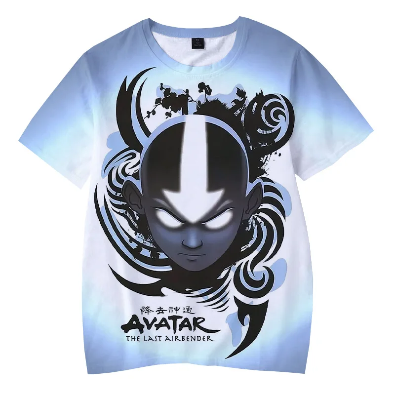 Avatar The Last Airbender 3D Print T-Shirt para Crianças, Roupas infantis, Casual Cartoons, Moda, Anime, Menino, Menina