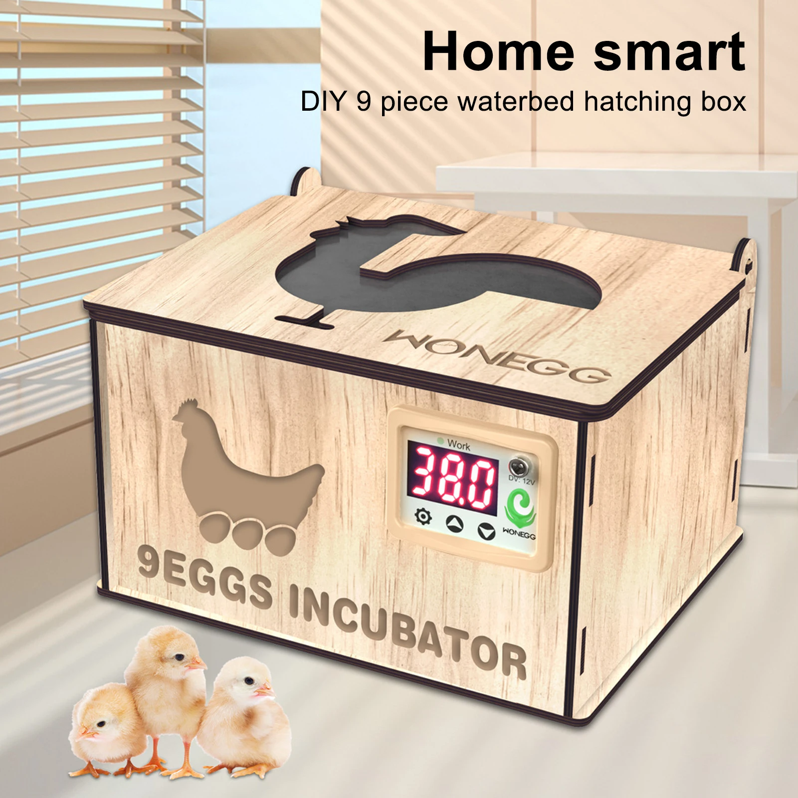 Macchina da cova automatica dell'incubatrice da 9 uova con piccola quaglia di pollo a base d'acqua incubazione silenziosa casa