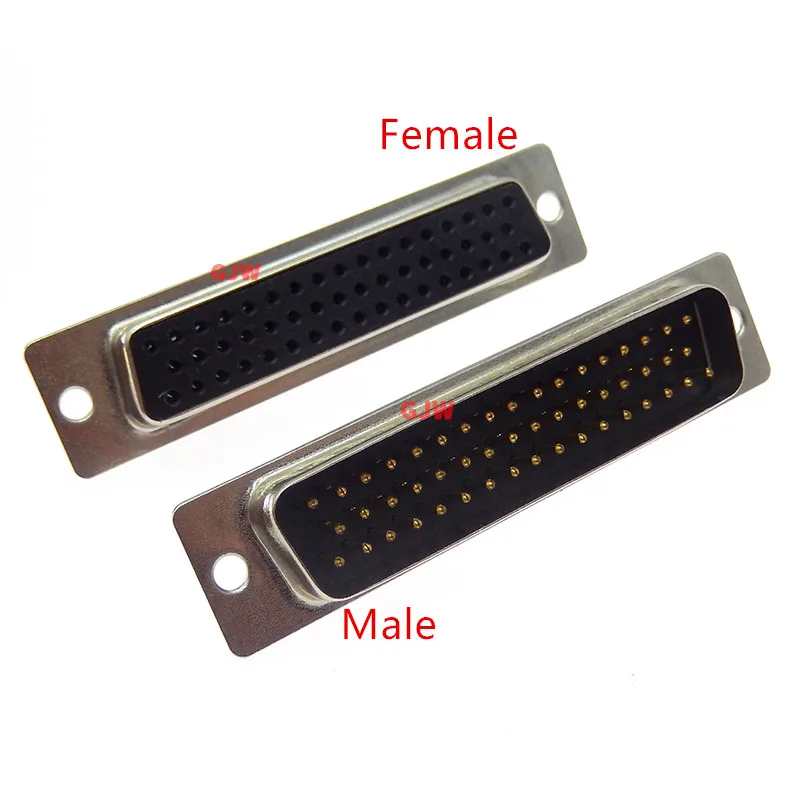 1PCS DB50 MALE FEMALE CONNECTOR Solder Type D-Sub 50pin serial port Adapter 50 pin 50P HDB50