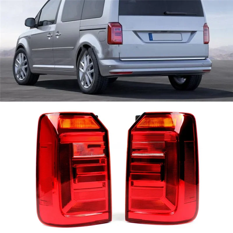 2PCS Left Right Rear Tail Light Brake Lamp Turn Signal Rear Fog Lamp 2K1945095N 2K1945096N For VW Caddy 2016-2020