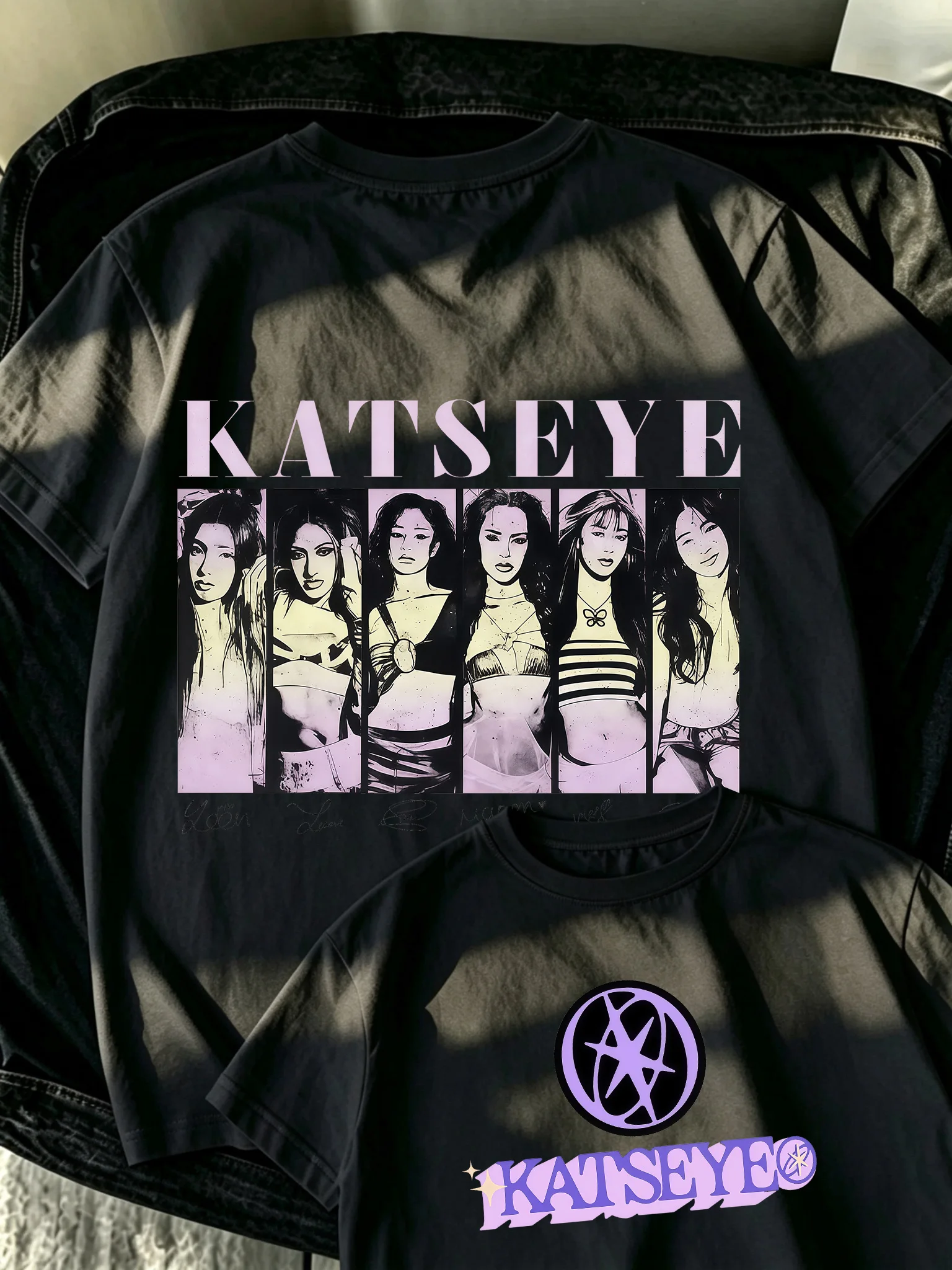 Retro Katseye Beautiful Chaos T-shirts Kpop Tee Kids and Man Tee Graphic Short Sleeve T-Shirt Unisex Men Women Summer