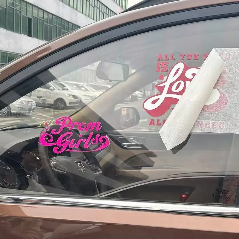 

Custom Logo Cutting Car Windshield Decal Window Sticker with Brand Printing Text Logo Car Transfer Sticker