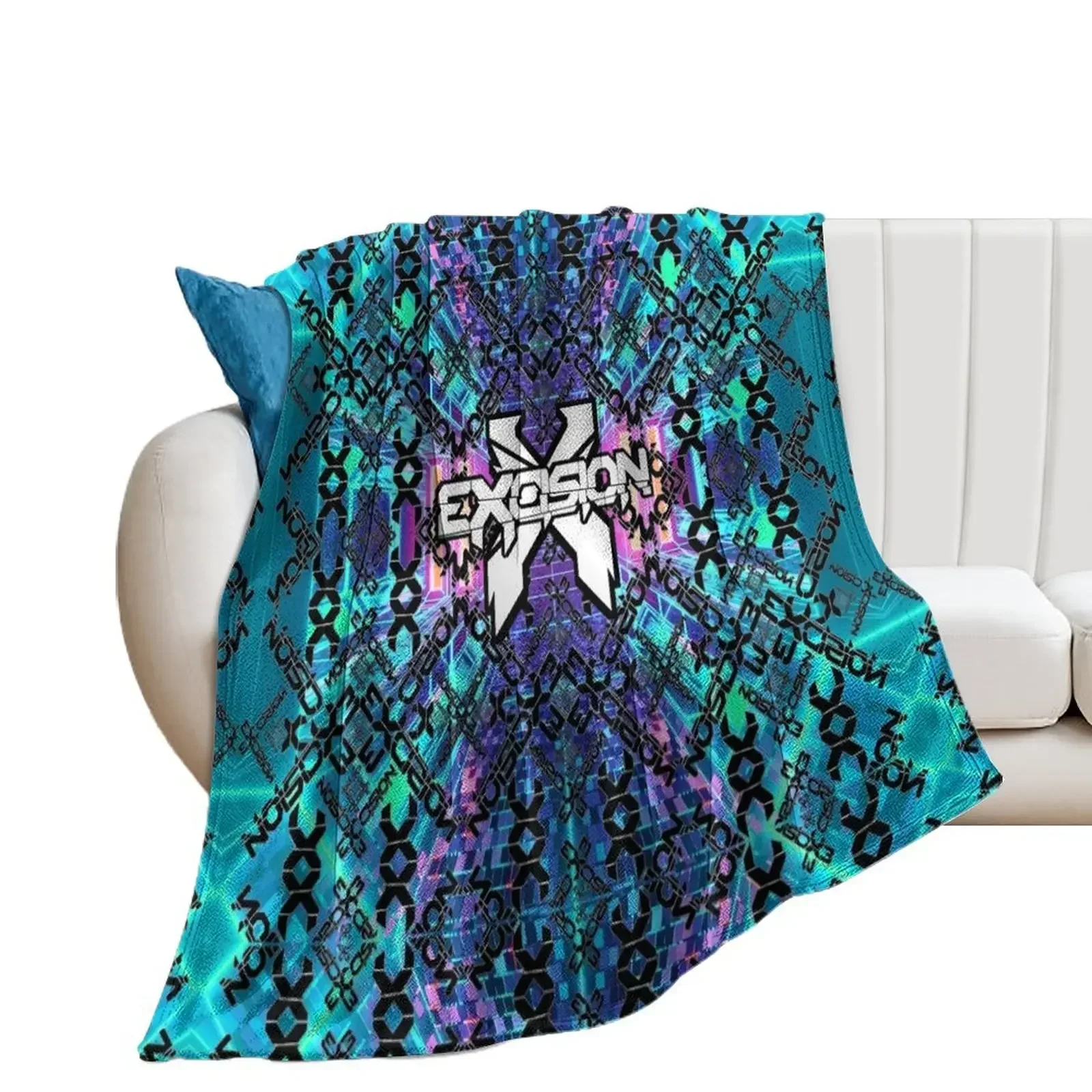 Excision Bass Rave Music Festival Design for Mens Womens Unisex Throw Blanket Kid'S Sofas Blankets