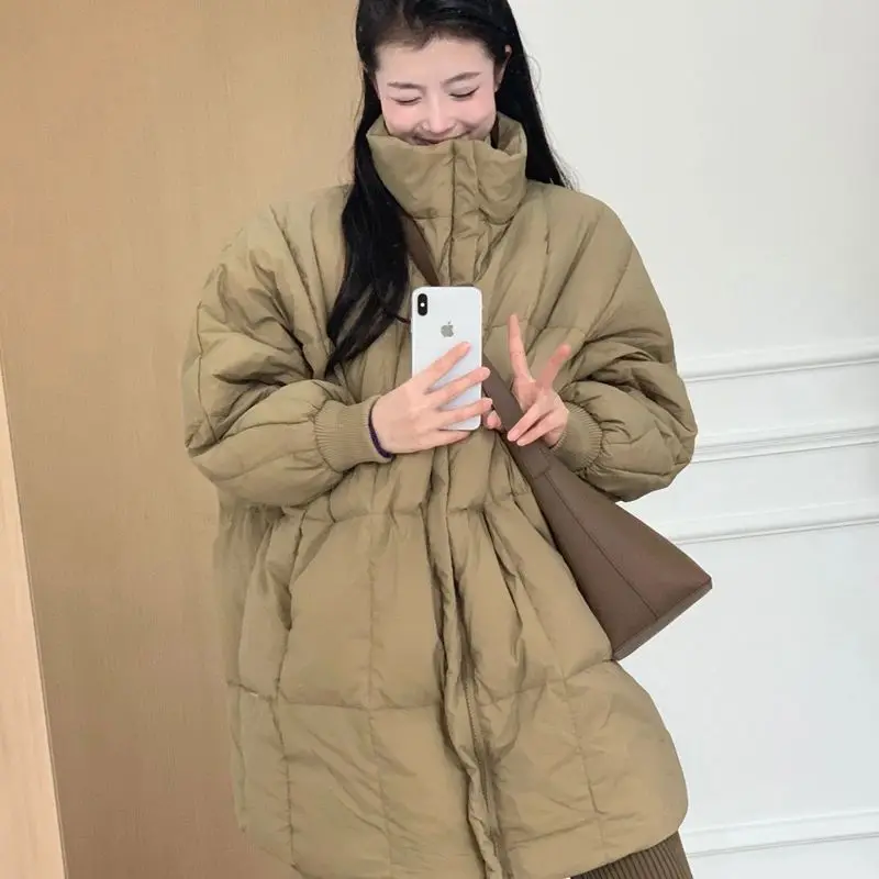 

Зимняя хлопковая куртка большого размера, теплая, с прочной молнией, декоративная, повседневная, свободного кроя, в американском стиле, молодежная мода