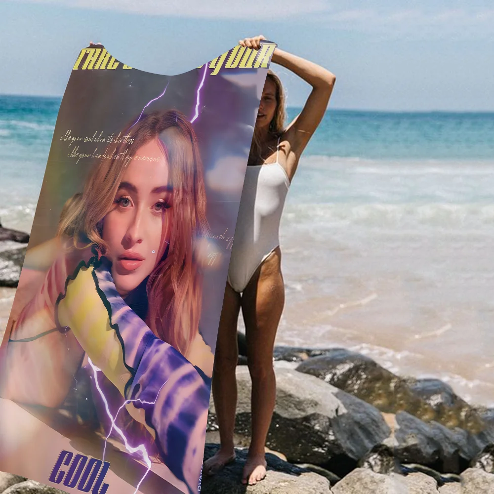 Singer Sabrina Carpenter Big Microfiber Beach Towels Quick Dry Towel Sand Beach Towels Pool Towel For Travel Swim Pool Yoga