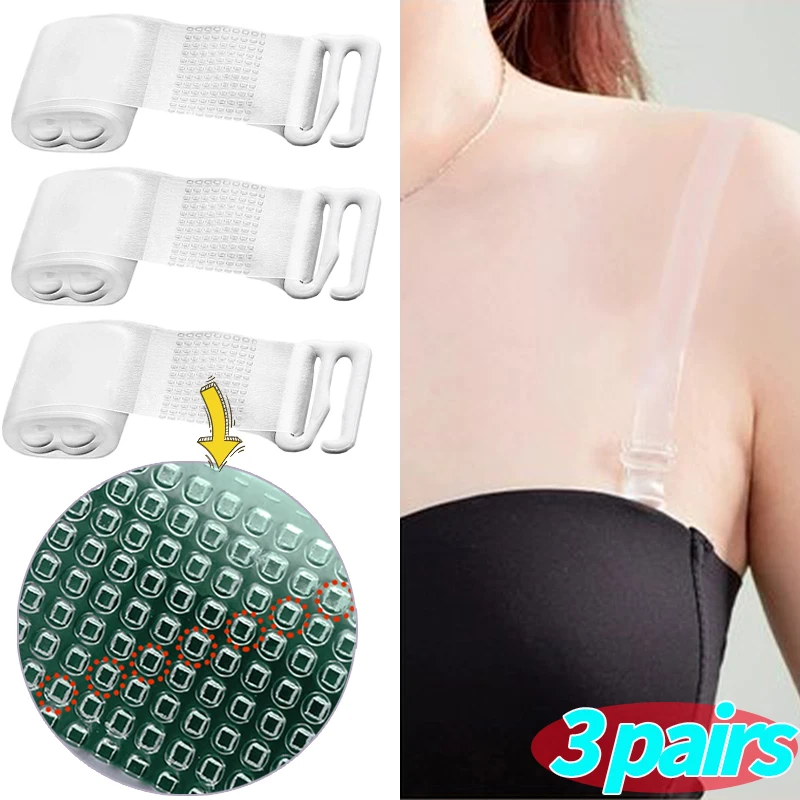 

Invisible Bra Straps Transparent Detachable Adjustable Shoulder Straps Female Elastic Silicone Bra Belt Underwear Accessories