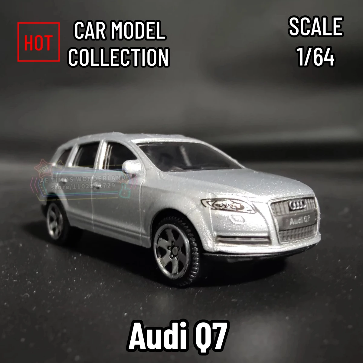 Scale 1/64 Audi Q7 SUV Replica Metal Mini Car Model Miniature Art Vehicle Figure Diecast Ornament Kid Boy Xmas Gift Toy