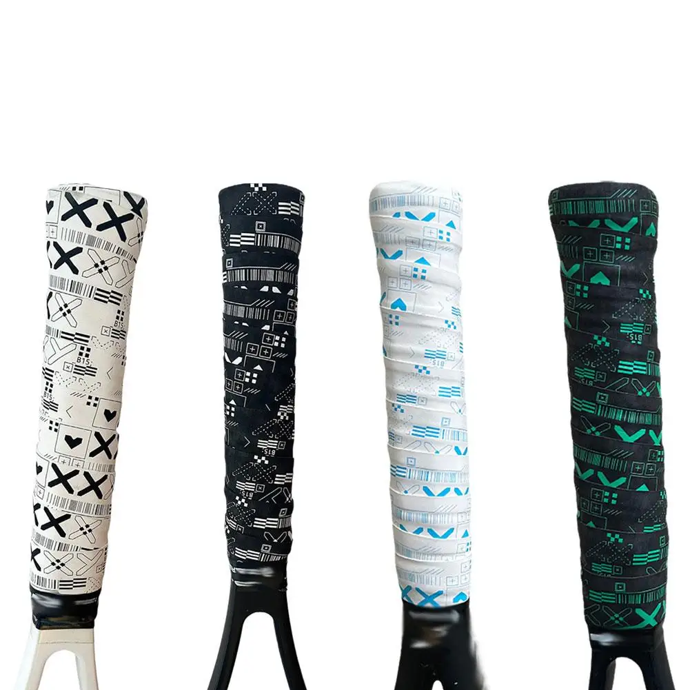 

1 шт. Новая матовая лента с принтом для теннисных и бадминтонных ракеток, впитывающая пот, сухая, нескользящая, устойчивая к поту