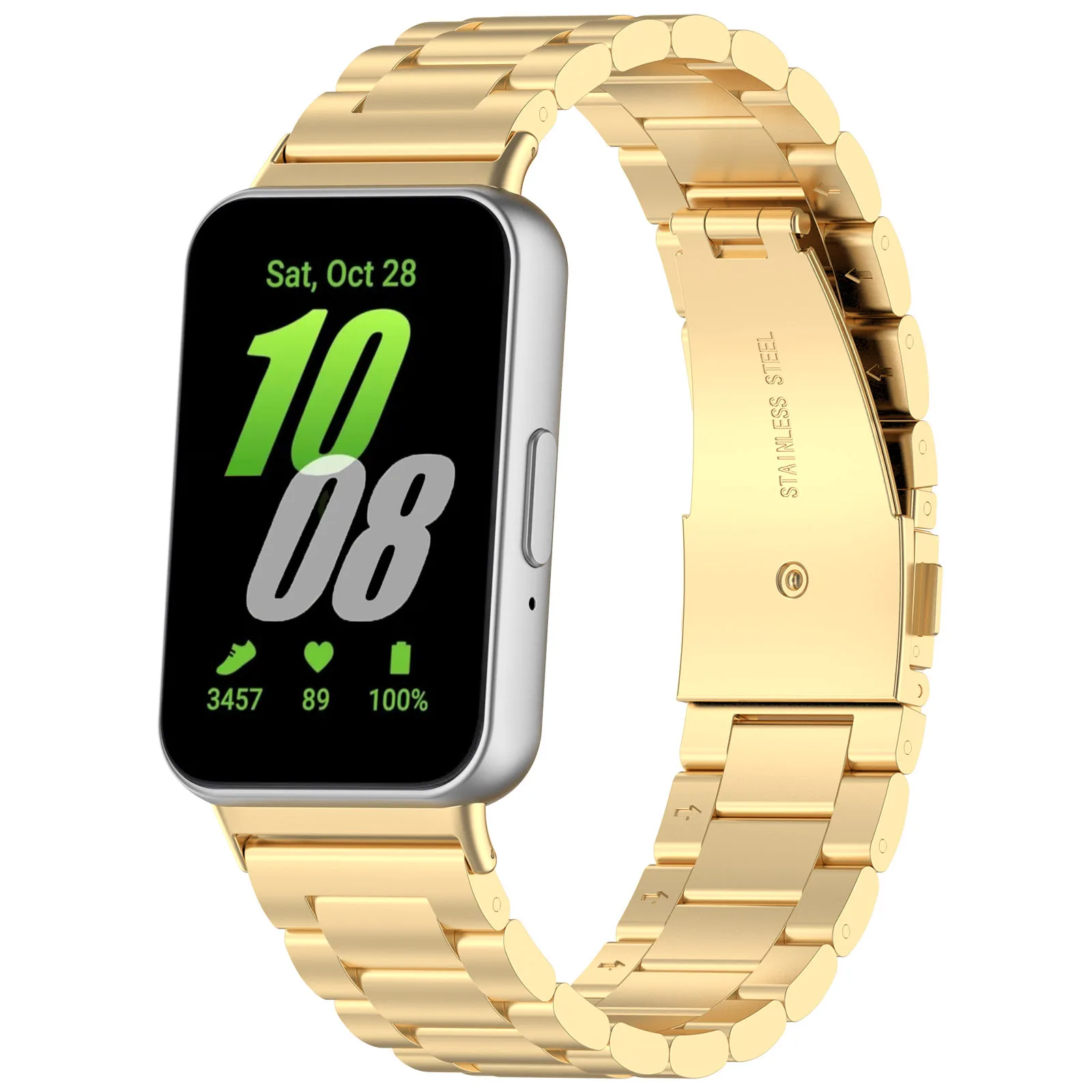 Stainless Steel Metal Strap For Samsung Galaxy Fit3 Band Bracelet For Galaxy Fit 3 SM-R390 Wristband Replacement Accessories
