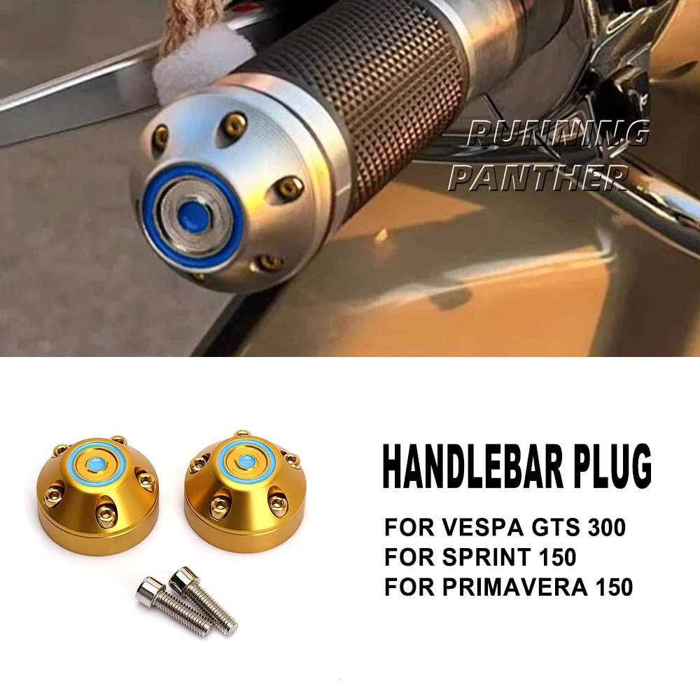 

Motorcycle Handle Bar Ends Plug Grips For Vespa GTS GTS300 Sprint Primavera 150 Handlebar Plug Caps Slider Accessories