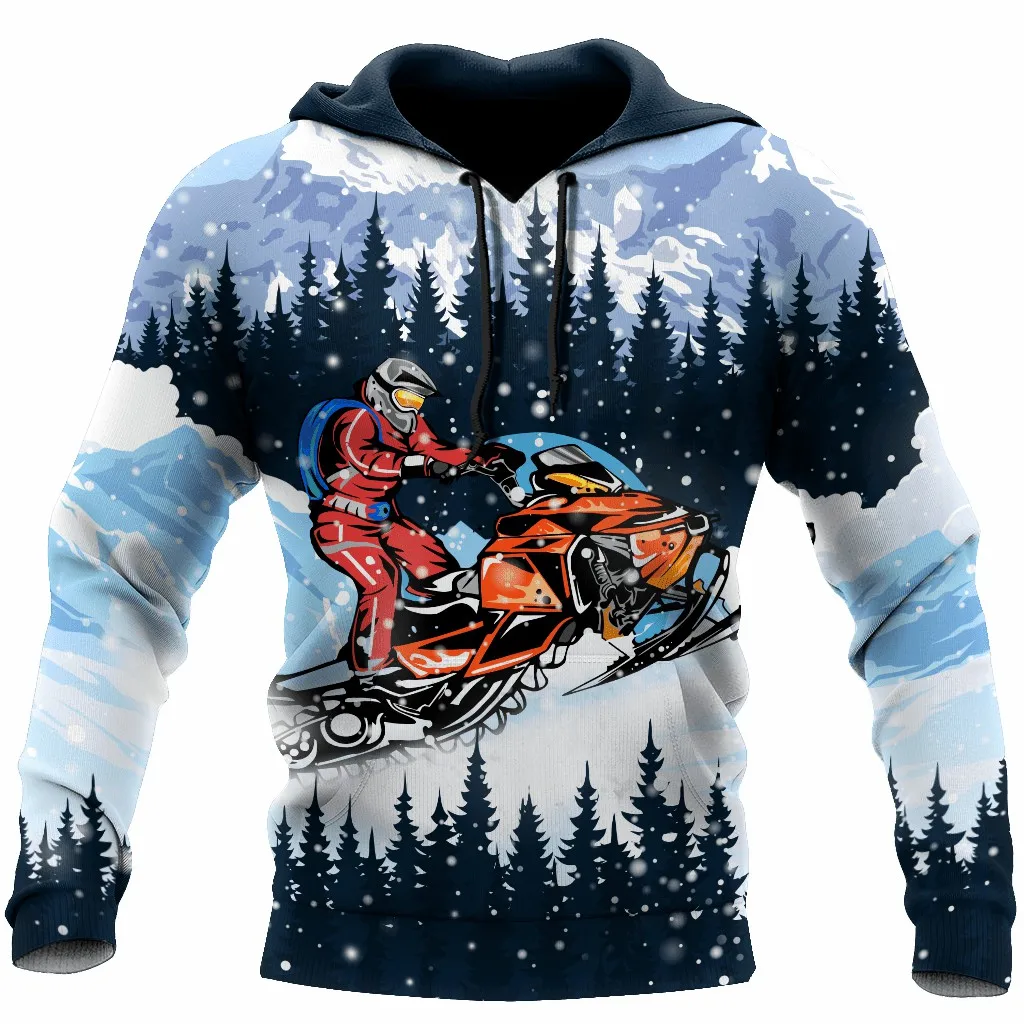 Ski Hoodies Men's Skiing Hoodie 3D Print Tops Autumn winter Long Sleeved sportswear Designer Hooded Hoodie For Men Clothing