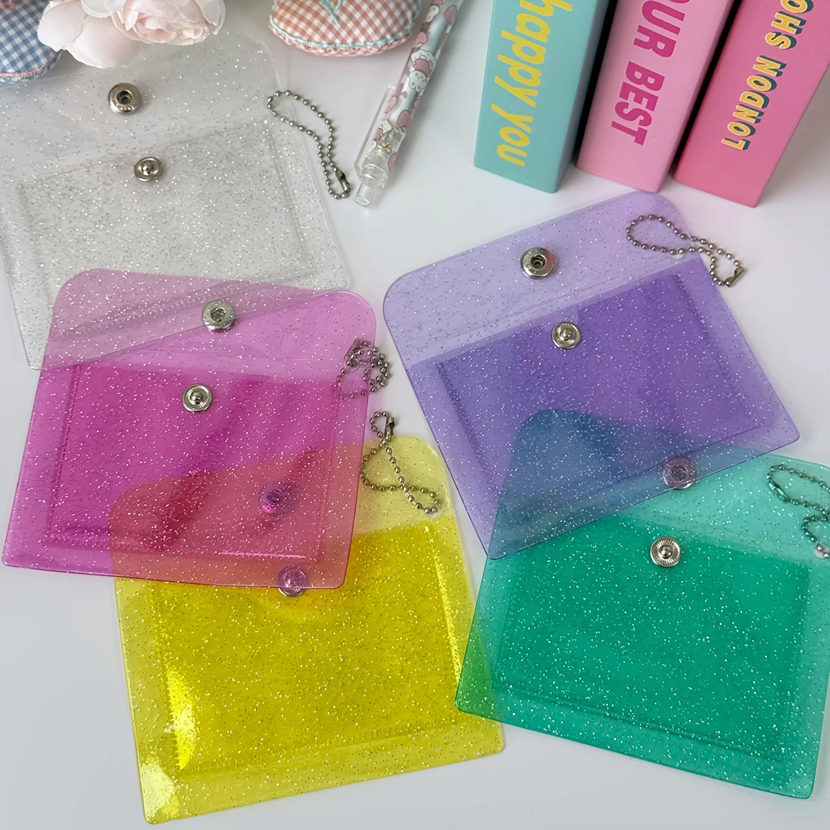 2D 1pc Colorful Card Holder, Portable Card Holder, ID Card Protective Cover