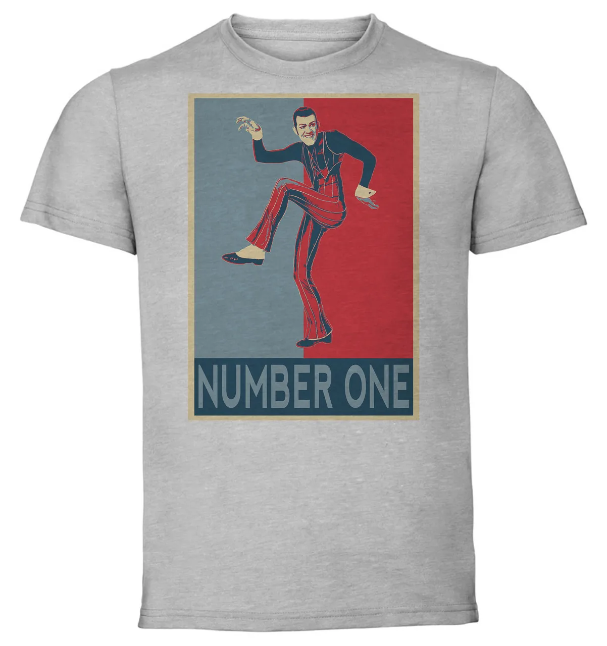 T-Shirt Unisex Grey Propaganda Lazy Town Robbie Rotten variant Number One