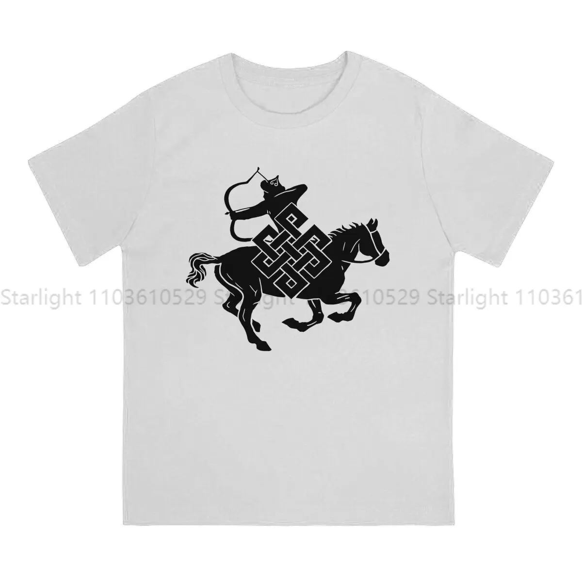 Mongolian Mounted Archer Endless Knot TShirt For Men Archery Clothing Fashion T Shirt Soft