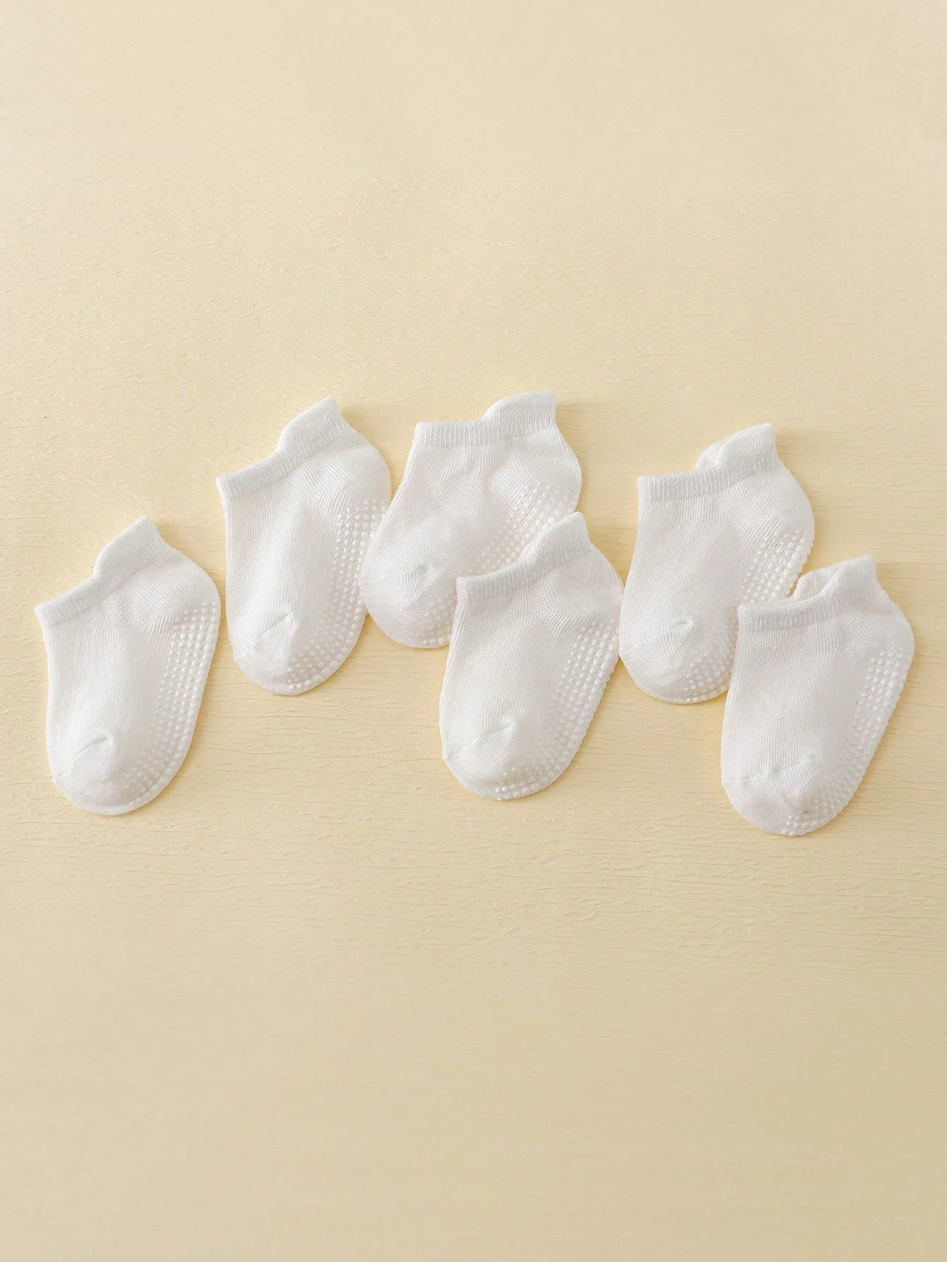6 Pairs of Newborn Infant Pure Color Short Socks, Cotton Soft Breathable Non-Slip Ankle Socks for 0-24 Months Baby Boys and Girls