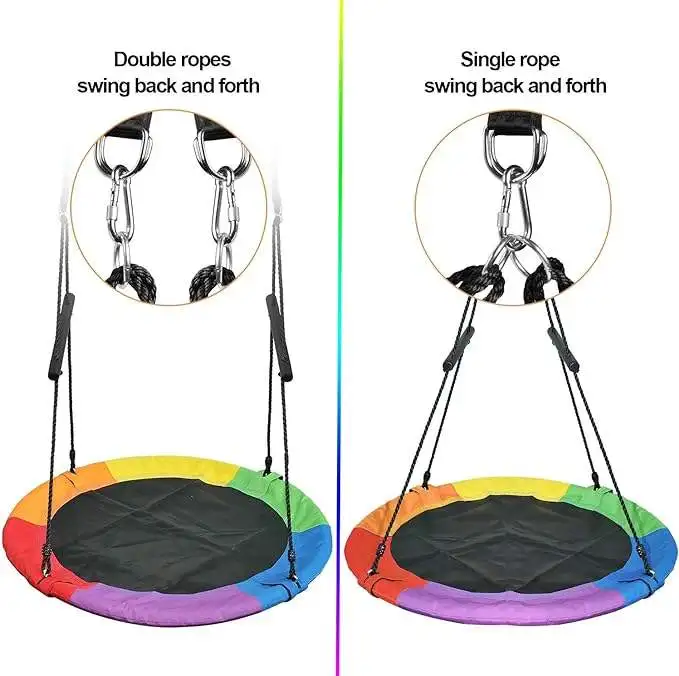 Nest Web Net Tree Swing Monkey Rope Hanging Swing Seat Sets Heavy Duty For Garden Backyard Outdoor For Kids Children