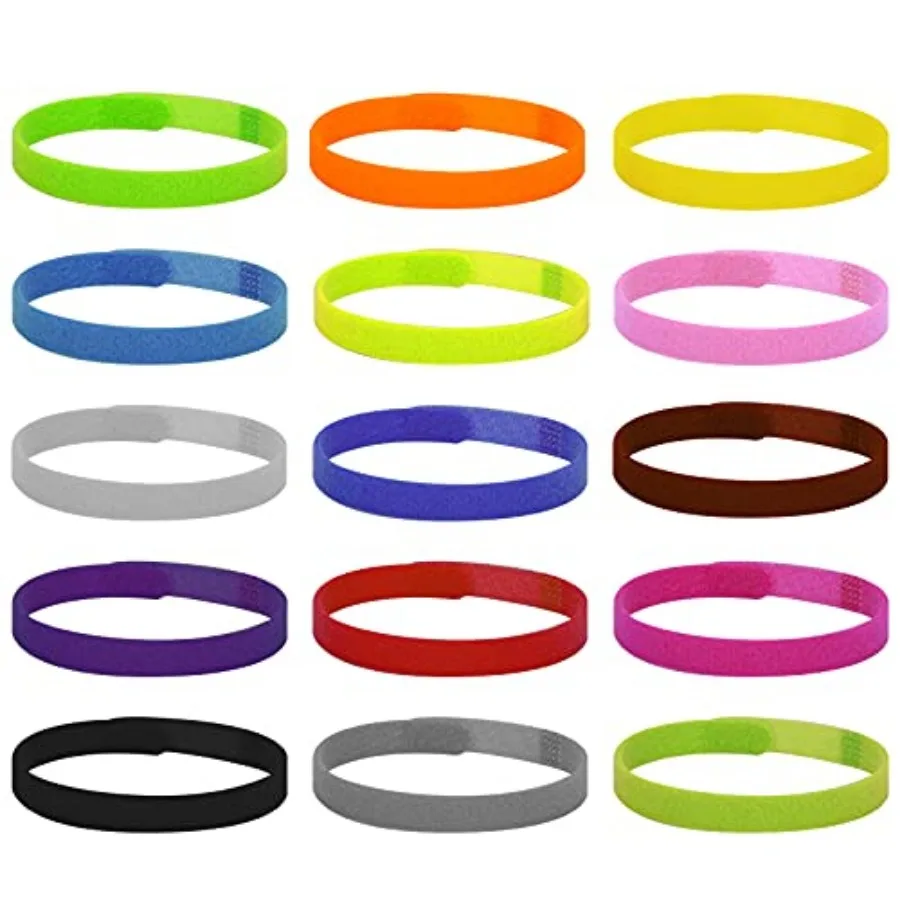 15 Colors 20x1cm Puppy Collars, Soft Adjustable Whelping Collars for Puppy ID Collars for Newborn Dog Kittens for Pet