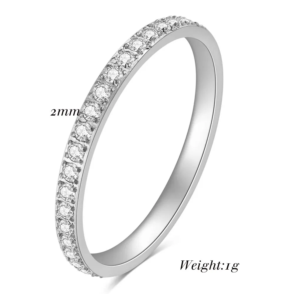 Women's Stainless Steel CZ Engagement Ring