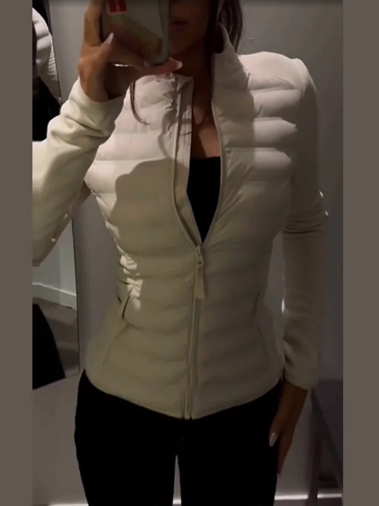 Light and Thin Down Cotton Coat for Women 2025 New Thin Design Windproof Warm Autumn Winter Cotton Jacket Outdoor Sports Jacket