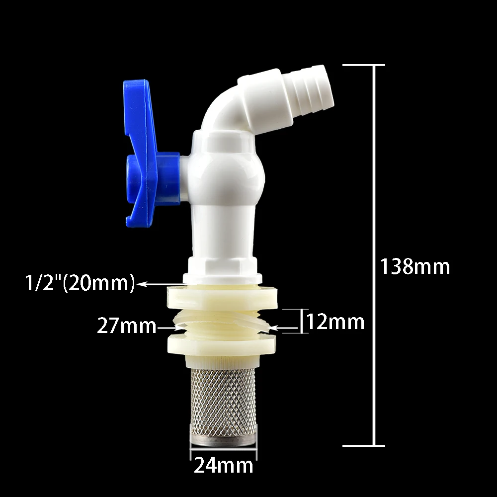 1/2 \'\'łącznik zbiornika z siatka ze stali nierdzewnej Filt łącznik wody Adapter ogród Home wymiana zawór montaż kran