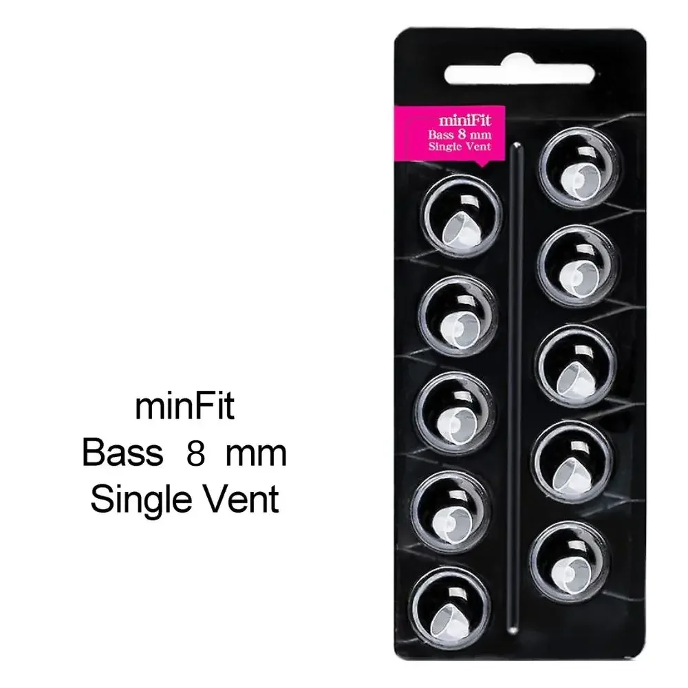 Hearing Aid Domes for Oticon Minifit Bass 8mm Single Vent 3 Packs(30 Domes) , Universal Domes for Oticon Hearing Aid Supplies