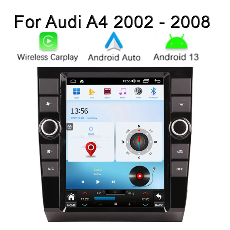 

Android 12 For Audi A4 2002 - 2008 Android Car Radio 2 Din Stereo Receiver GPS Navigator Multimedia