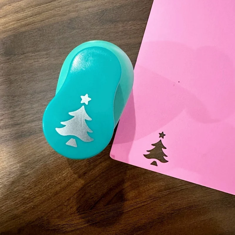 Perforateur de noël 2.5cm, bricolage avec gaufrage et découpe pour décoration d'album, décoration de carte-cadeau et création d'albums