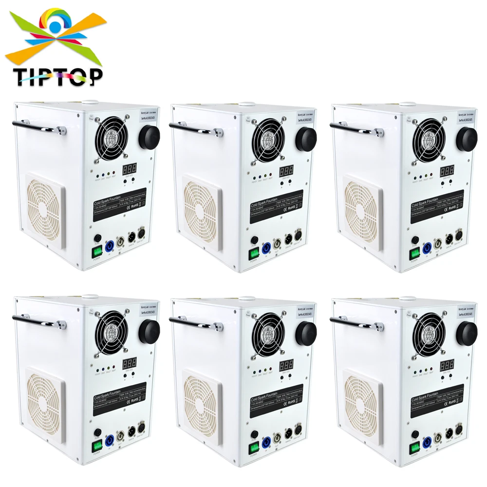 TIPTOP 750W White Cold Pyro Aluminum Cold Pyro Machine DMX Control Electric Cold Pyro Stage Effect Cold Fire Pyro