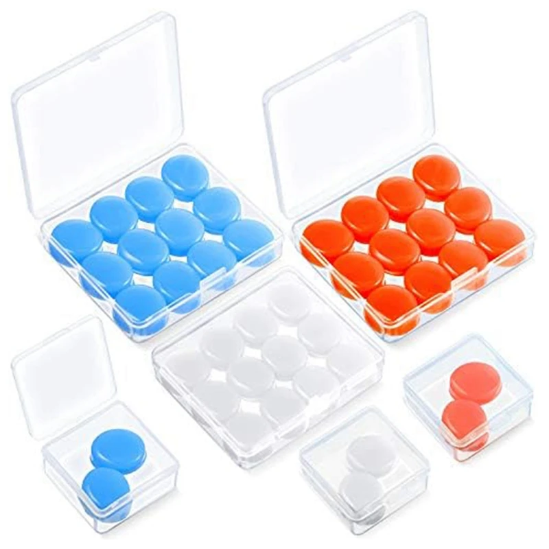 A92U-21 Pairs Ear Plugs For Sleeping Reusable Moldable Silicone Earplugs Soft Noise Cancelling Earplugs