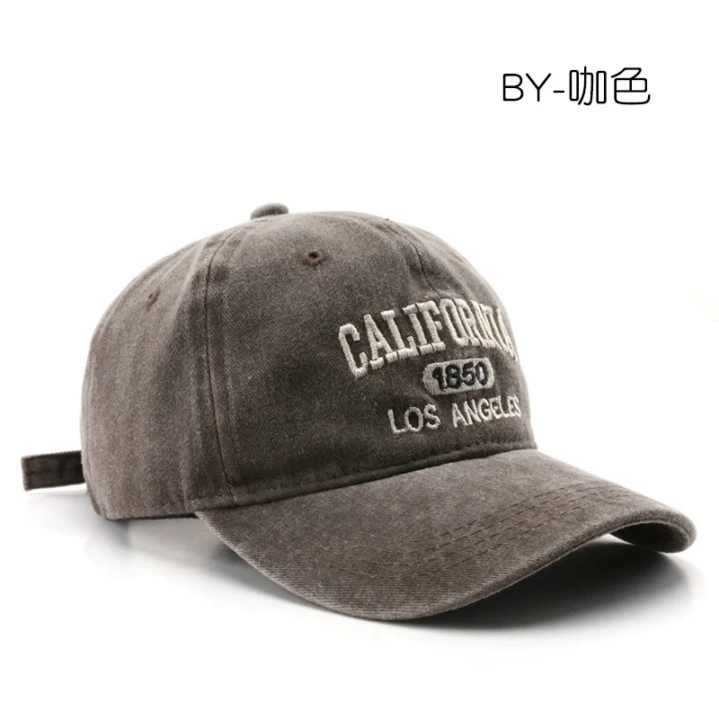Modische, lässige Baseballkappe für Damen und Herren, Baumwolle, weiche Hüte, Unisex, Los Angeles-Stickerei, Snapback-Mütze, Wandern, Sonnenschutzkappen – Detail 9