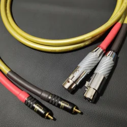 RCA-XLR 남성 및 여성 단일 종단-평형 케이블 VDH Van Den Hul 102MK OCC 도금 스털링 실버 도체 HiFi 오디오 라인
