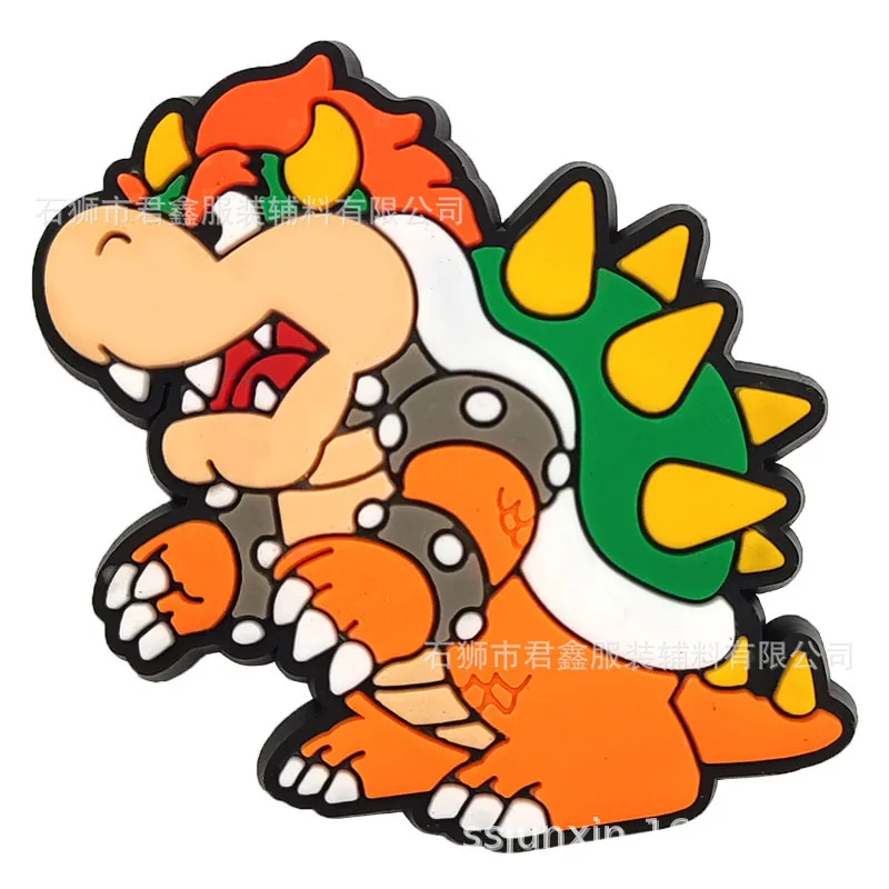 Super Mario Anime Figure Wario Bowser Luigi Princess Peach Kart PVC Slipper Shoe Buckle Decoration Children\'s Toy Birthday Gifts