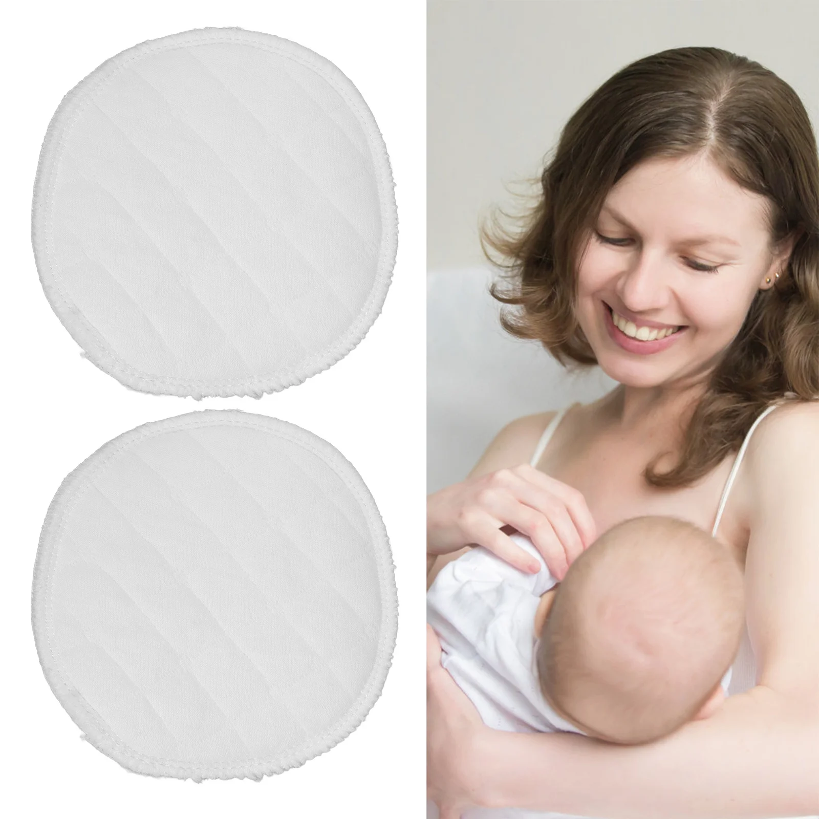 

10pcs Reusable 12 Layer Washable Nipple Maternity Soft Absorbent Leakproof Nursing Supplies Comfortable Thick Gauze