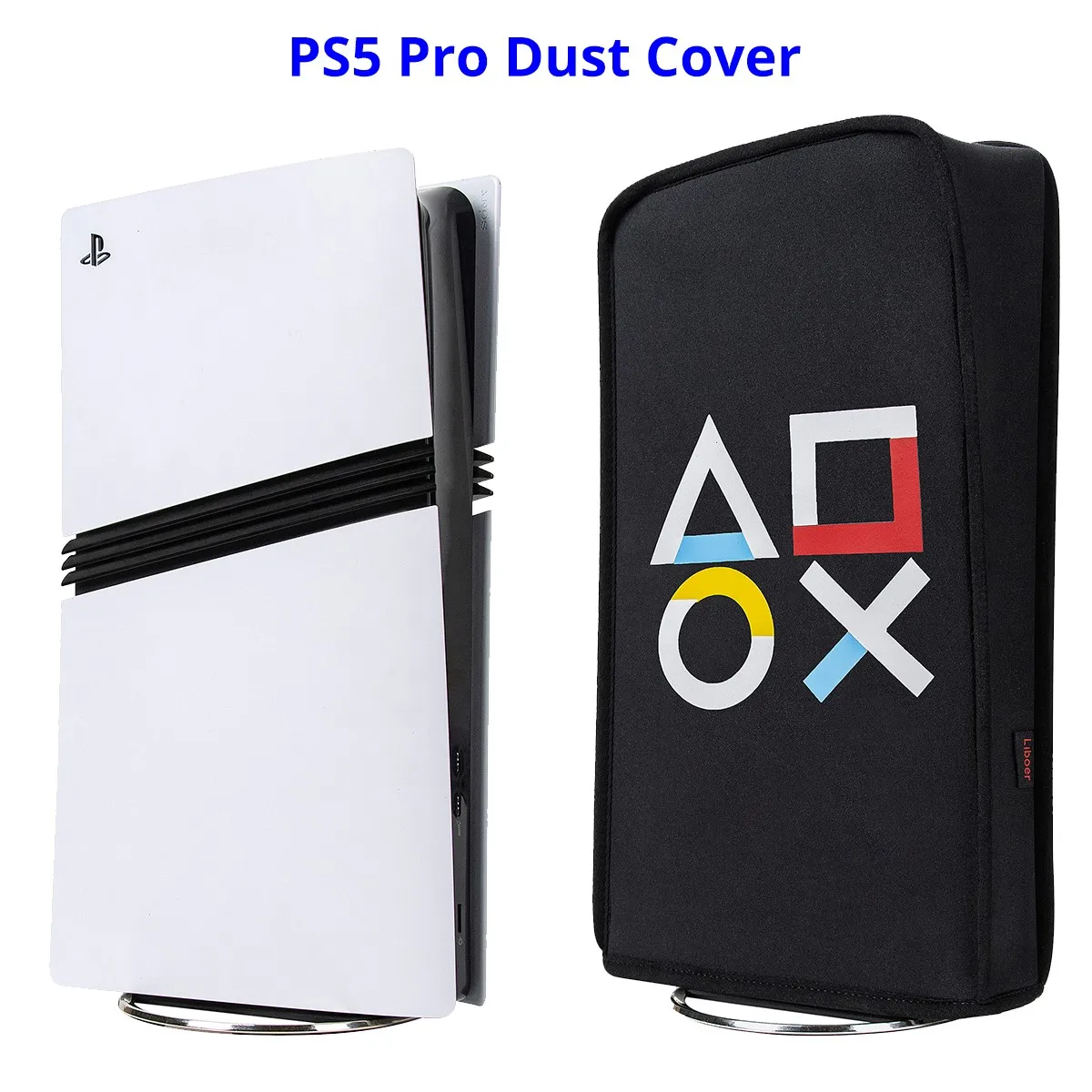 

PS5 Pro Dust Cover for Digital Edition Durable Soft Neoprene Material Protective Scratchproof Anti Pet Hair Black Sleeve