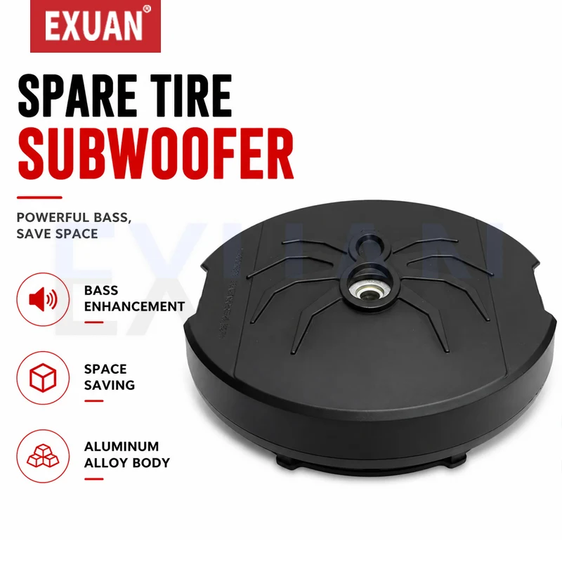 12 Inch Spare Tire Subwoofer 800W Active Car Subwoofer With Built-in Amplifier Super Bass Speaker Car Audio System Under Trunk