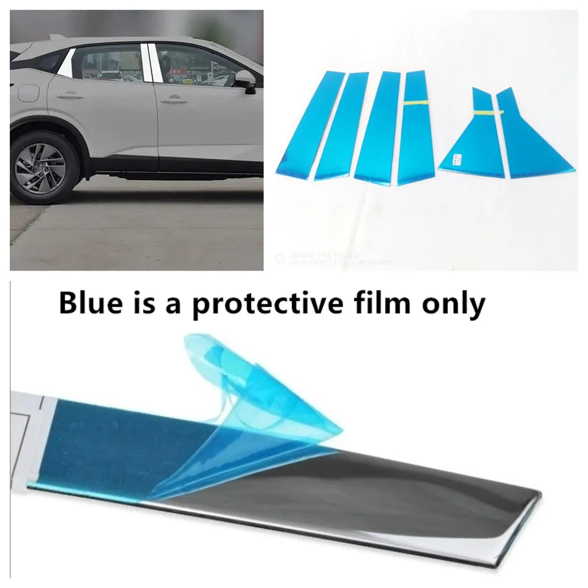 لنيسان قاشقاي J11 J12 2014 2015 2016 - 2021 2022 2023 2024 نافذة B C غطاء عمود شرائط ملصق اكسسوارات السيارات التصميم #3