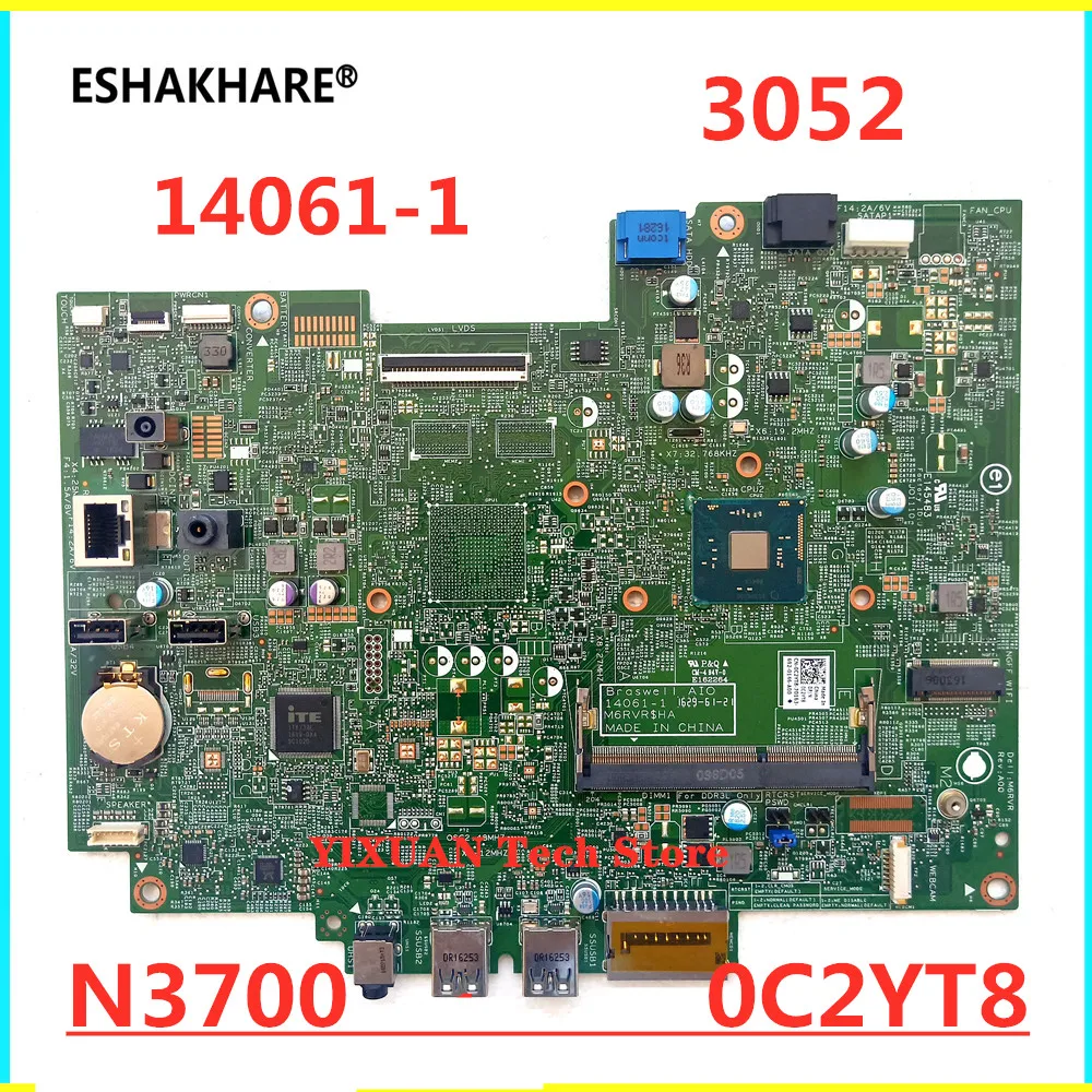 

14061-1 для ноутбука DELL Inspiron 3052, материнская плата N3700U DDR3 CN-0C2YT8 0C2YT8, 100% протестировано, полностью работает