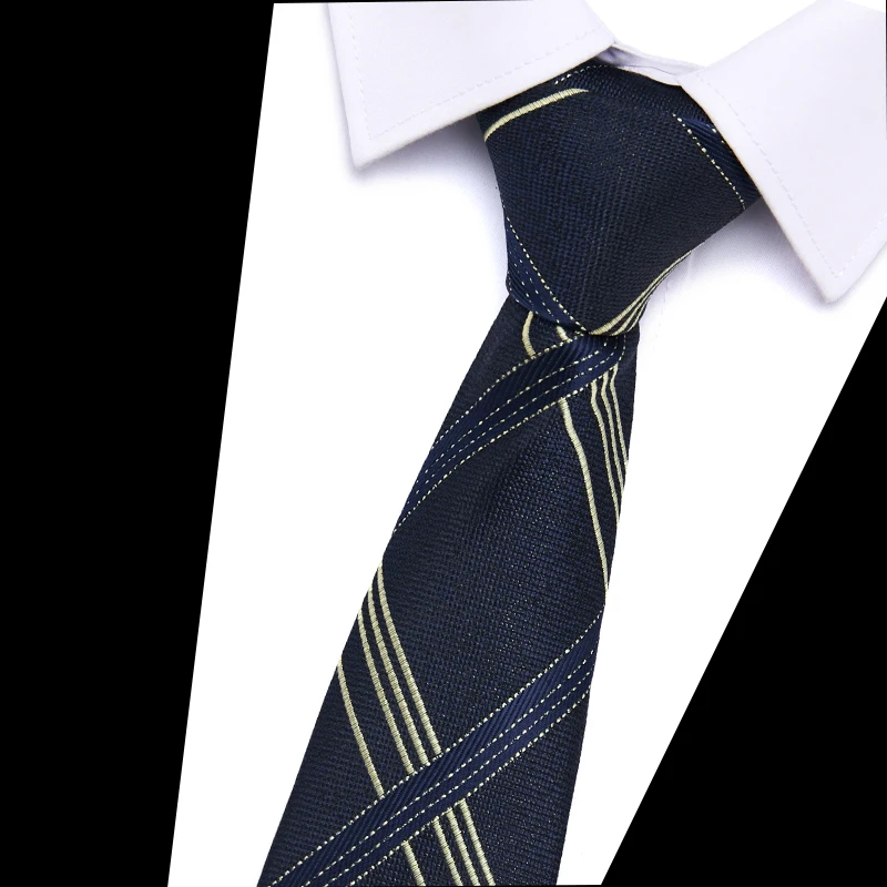New Style Fashion 7.5 cm Blue Striped Floral Tie For Men Gravatas Hombre Fit Wedding Workplace Birthday Gift