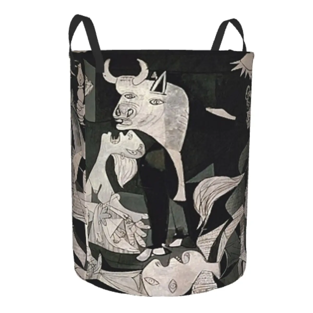 Custom Spain Pablo Picasso Guernica Laundry Basket Foldable Clothes Hamper for Nursery Kids Toys Storage Bin