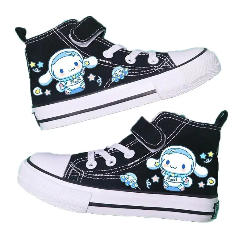 Kuromi Cinnamoroll Anime Kawaii Sanrio High Canvas Shoes Cute Cartoon Ins Fashion Casual Board Sneakers Gifts for Kids