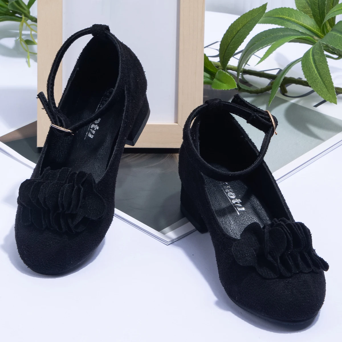 Kids Girls Children High Heel Sandals Princess Shoes Evening Party Wedding Shoes Round Toe Sandals Summer Children Shoes 27-37